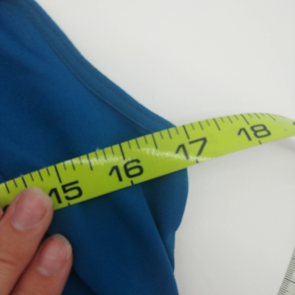 NEW Moda International VS ☆ 90s Y2K Blue Silk Beaded Stretch Tank Blouse Medium - Picture 6 of 16